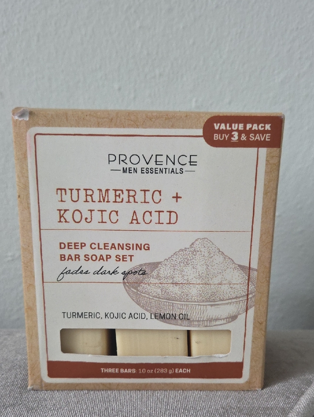 Turmeric + Kojic Acid Deep Cleansing Bar Soap Set - Natural Yellow